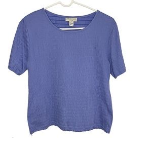Appleseed’s Women’s Lilac Short Sleeve Round Neck Top Size Petite Medium